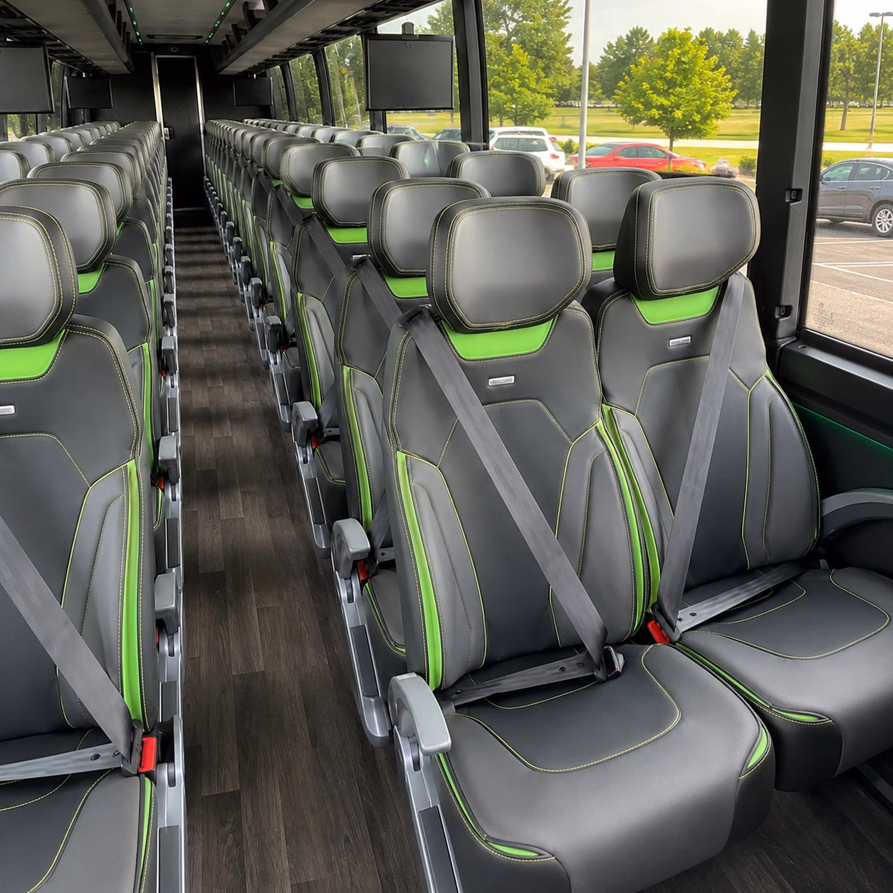 durham charter bus interior